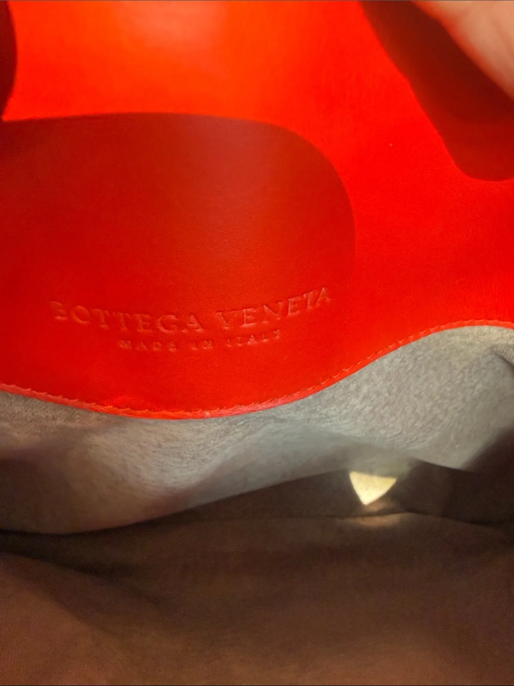 Bottega Veneta Red Intacciato Nappa Leather Roma Bag